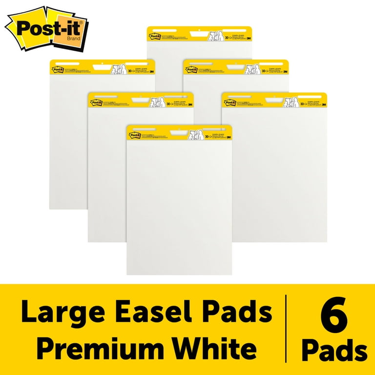 Sticky Easel Pads, Large Upgraded Flip Chart for Teachers, 25 x 30 Inches,  Self Stick Easel Paper for White Board, 30 Sheets/Pad, 8 Pads
