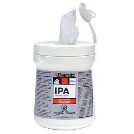 Chemtronics SIP-100P - IPA Isopropyl Alcohol Presaturated Wipes - 1 Tub - FREE SHIPPING