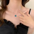 thumbnail image 2 of Collar femenino YONGSHENG elegante brillante Diamante de agua copo de nieve ajustable 45 cm, 2 of 5