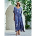 thumbnail image 2 of Sunforyou Kaftan Dresses for Women Plus Size Swimsuit Cover up Caftans Vneck Moo moo Dresses Loose Loungewear, 2 of 5
