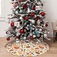 thumbnail image 5 of Pofeuu Thanksgiving with Food Print Christmas Tree Skirt, Merry Christmas Skirt Xmas Tree Ornaments for Xmas Holiday Party Decorations-48", 5 of 7