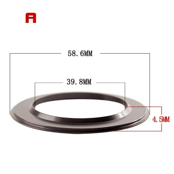 Adaptateur Fourche Conique/droit – Bague De Couronne Double Anneau 30/52 Mm, Alu Noir/rouge