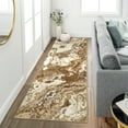 thumbnail image 6 of JoanKaren 2'x6' Modern Marble Runner Area Rug,Washable,Abstract Marble Pattern,Non Slip,2'x6' for Bedroom Entryway,Hallway,Brown, 6 of 8