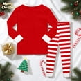 thumbnail image 3 of Gunia Boys Girls Christmas Pajamas Kids Cotton Santa Claus Long Sleeve Crewneck Top And Pants Festive Family 2 Piece Xmas Pjs Holiday Party Loungewear, 3 of 3