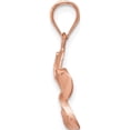thumbnail image 3 of 14K Rose Gold Brushed Diamond-Cut Plumeria Pendant Made In United States d4466, 3 of 6