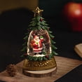 thumbnail image 4 of Figura de árbol de Navidad con forma de bola de nieve y adornos de Papá Noel con purpurina para regalo de Navidad y Año Nuevo, 4 of 5