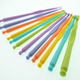 thumbnail image 3 of CNKOO 12Pcs Candy Color ABS Crochet Needle Woolen Knitting Tools Colorful Weaving Supplies for Practice Professional Craft, 3 of 8