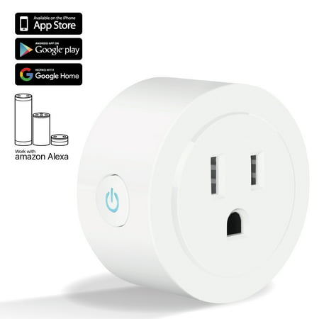 Smart Plug Mini Wifi Outlet - Remote Control Smart Socket Wireless Works with Amazon Alexa Echo Google Home, No Hub Required, Timer Energy Meter Switch Socket Android, IOS (White) - 1 (Best Android Light Meter)