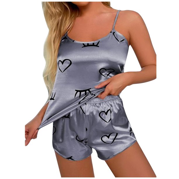 Lencería sexy para mujer Impreso Tentación Babydoll Ropa interior Cami Calzoncillos Pantalones cortos Ropa de dormir Calzoncillos Traje Fridja nalpqowj43898