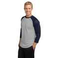 thumbnail image 4 of Sport-Tek Men's PosiCharge Baseball Jersey M Silver/True Navy, 4 of 5