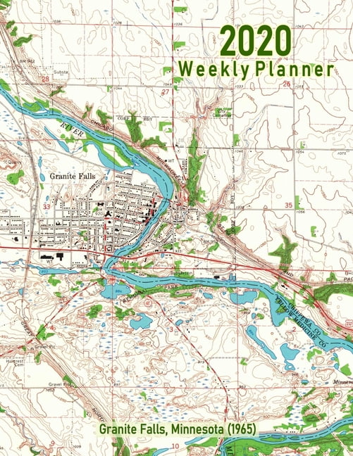 2020 Weekly Planner Granite Falls, Minnesota (1965) Vintage Topo Map