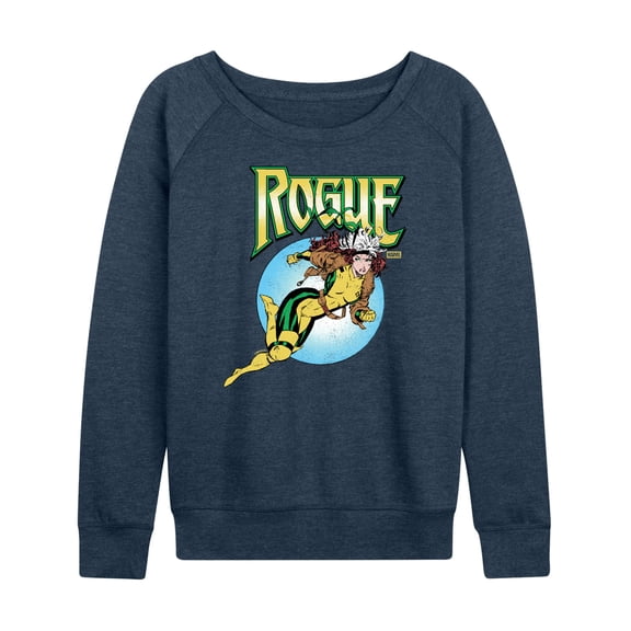 X-Men - Rogue Circle Lightweight French Terry Wide Neck Long Sleeve Graphic Shirt