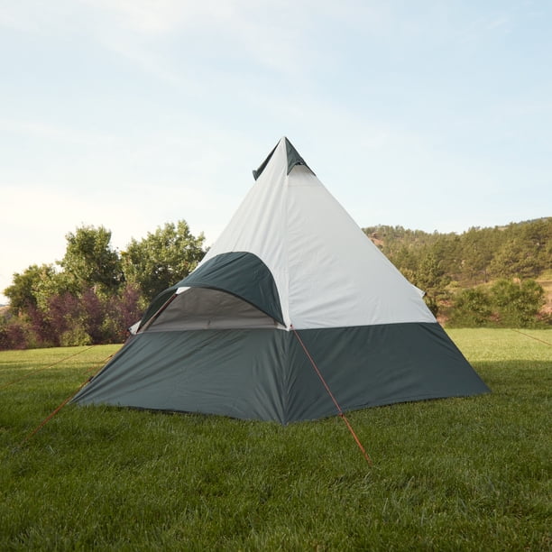 Ozark Trail 7-Person 1-Room Teepee Tent, with Vented Rear Window