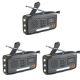 thumbnail image 1 of Radio de alarma recargable SOS de la radio 2000mAh de la manivela solar de la emergencia DAB/FM, 1 of 2