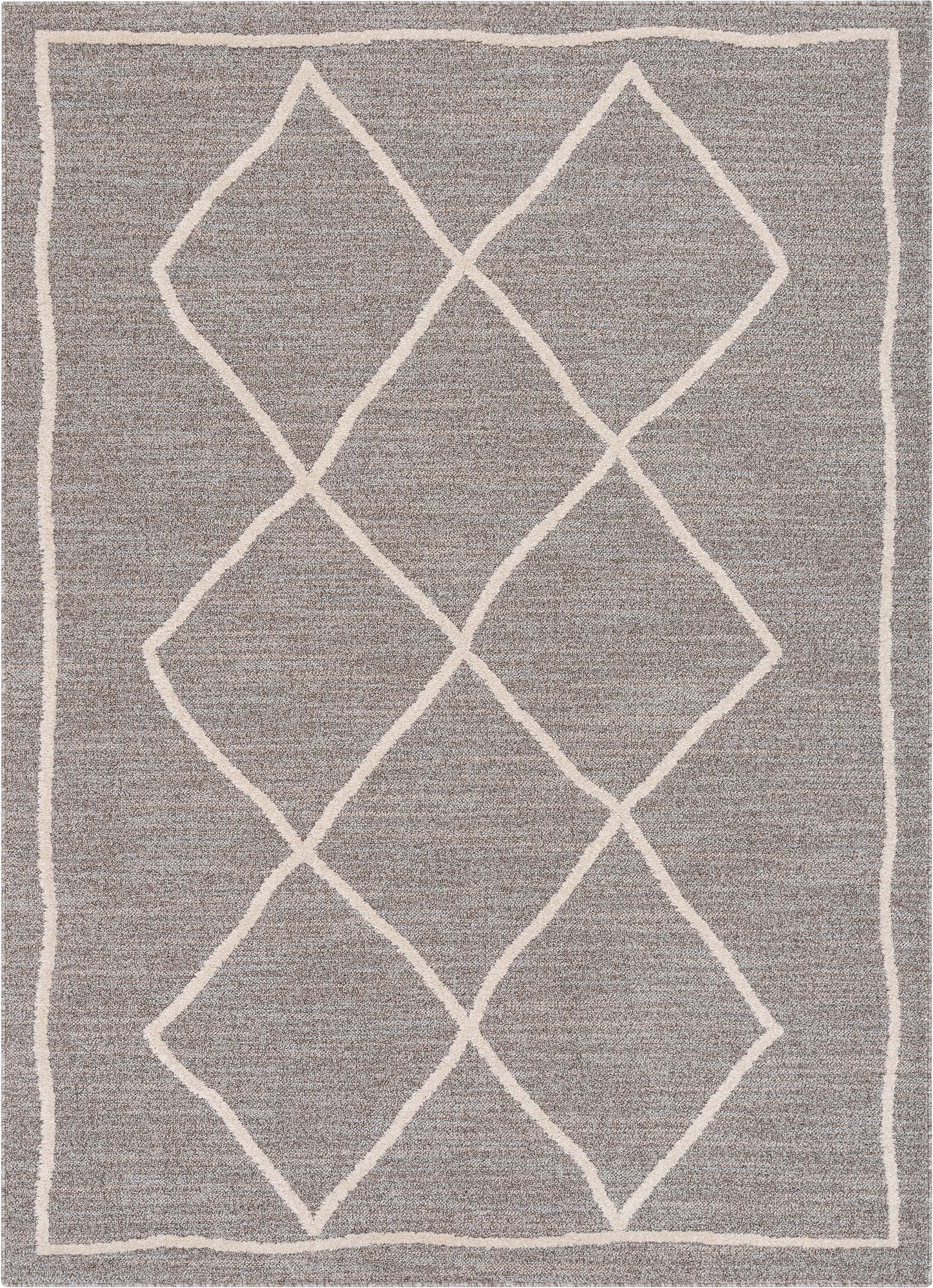 Well Woven Harlow Cora Moroccan Lattice Trellis Taupe 5'3" x 7'3" Area Rug