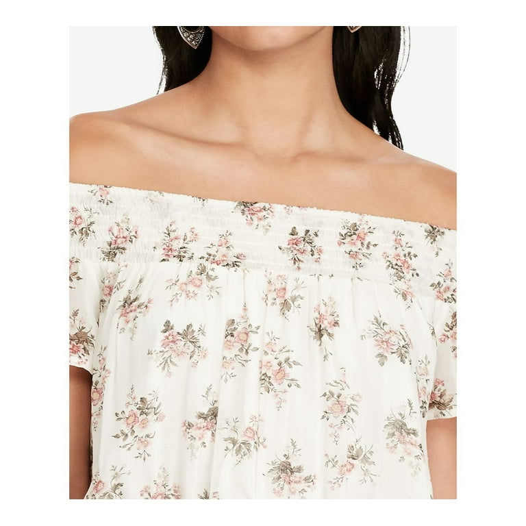 Denim Supply Ralph Lauren Floral Print Off The Shoulder Dress Euclid Floral  Cream Combo S - Walmart.com