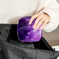 thumbnail image 6 of Sanitary Napkin Storage Bag for Girls Women, Portable First Period Pads Bag Tampons Holder Girls Travel Makeup Bag, Large Capacity Purple White Triangle Geometric Pattern, 6 of 6