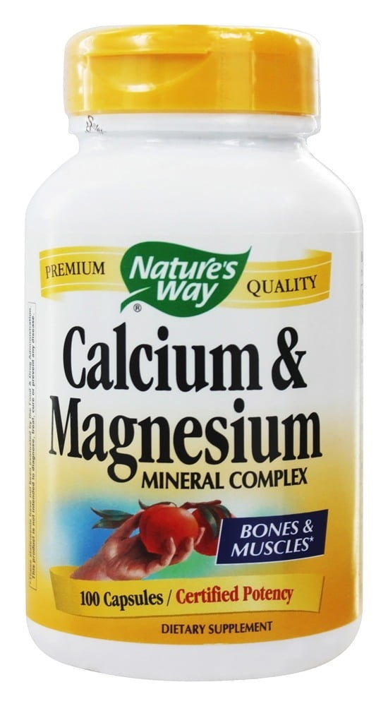 Nature's Way - Calcium & Magnesium- Certified Potency - 100 Capsules