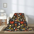thumbnail image 2 of Fuzoiu Seafood And Drinks Print Flannel Throw Blanket,Light Weight Warm Decorative,Throw Blanket Cover for Sofa, Couch, Bedroom,Travel-80"x60", 2 of 6