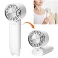 thumbnail image 1 of Ventilador Mano Plegable Hielo Ventilador Pequeño Ventilador Eléctrico Viento Portátil USB (blanco) Gato Blanco (con Luz), 1 of 9