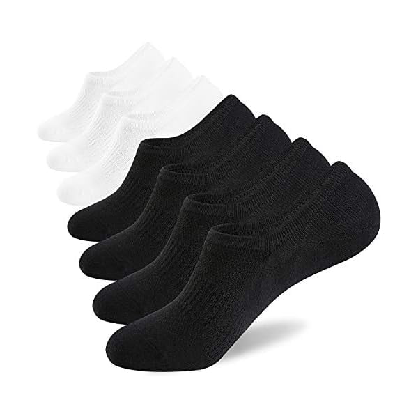 HAYAN No Show Socks Mens 7/8 Pair Cotton Thin Non Slip Low Cut Men Invisible Sock 6-8/9-11/12-14