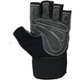 thumbnail image 2 of MRX Weight Lifting Leather Gloves With Long Wrist Strap for Better Wrist Support in Leather Black XX-Large, 2 of 6