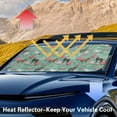thumbnail image 4 of KUIFORTI Large Windshield Sun Shade for SUV, Truck, Sedan, Van, Foldable Sun Sunshade for Car Front Window Blocks UV Rays and Heat Universal Fit Automotive Interior Protector, Horse Green, 4 of 6