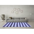thumbnail image 3 of Ahgly Company Indoor Round Abstract Blue Modern Area Rugs, 4' Round, 3 of 4