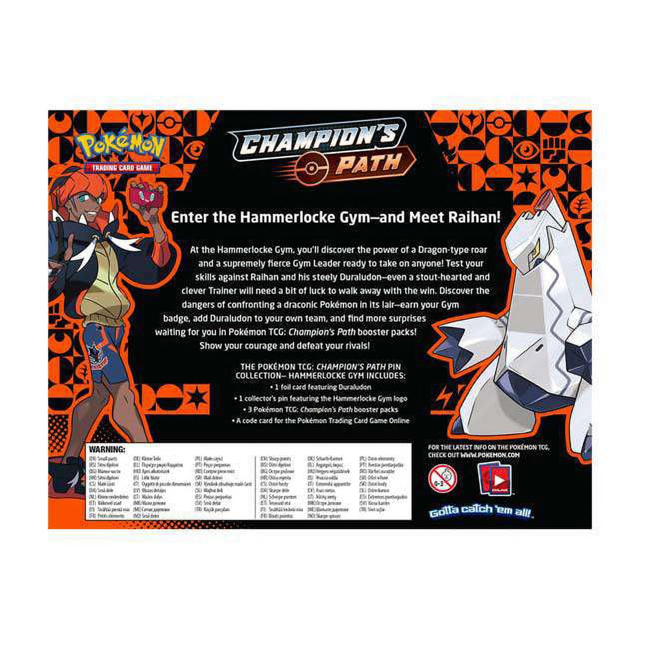 Pokemon Champion's Path Hammerlocke Gym Pin Collection (3 Booster Packs, Promo Card & Pin!)