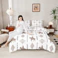 thumbnail image 4 of Feelyou Western Cowgirl Cowboy Twin Comforter Sets, Vintage Boho Damask Bedding Set, 2pcs, 4 of 8