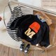 thumbnail image 3 of Sudaderas con capucha para niños, camisetas de algodón, prendas de vestir exteriores 2023, clásicas, para primavera y otoño, resistentes al viento, ropa para niños de talla grande, 3 of 5