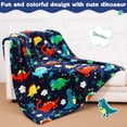 thumbnail image 3 of Dinosaur Blanket for Boys, Kids Dinosaur Throw Blanket for Boys and Girls, Fluffy Cozy Dinosaur Fleece Blanket with Vibrant Colors and Cute Design, Soft and Warm Throw Blanket - 50x60 Inches, 3 of 6