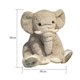 thumbnail image 3 of Muñeco de peluche de elefante Yjmei, lindo animal de peluche suave, mini muñeco de peluche de elefante, regalo, almohada gris, 3 of 4