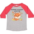 thumbnail image 3 of Inktastic Mommy and Daddy Love Me- Little Fox Boys or Girls Toddler T-Shirt, 3 of 5