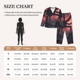 thumbnail image 4 of Salouo Giant Monster Over City Pattern Women's Pajamas Set Long Sleeve Button Down Sleepwear Soft Pj Lounge Sets for women 2 Piece Pjs Set with Long Pants-X-Large, 4 of 7