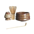 thumbnail image 3 of Juego de Matcha japonés con soporte para batidor de cerámica, kit para ceremonia de matcha para el comedor Marron oscuro, 3 of 9