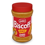 Lotus Biscoff Crunchy Cookie Butter, 13.4 oz, Nut-Free Spread, One Jar per Pack