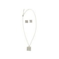 thumbnail image 1 of Silver Crystal Square Necklace Set, 1 of 1