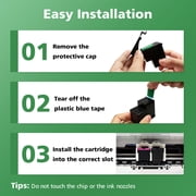 67XL Ink Cartridges Compatible for HP 67 Ink Cartridges bundle for DeskJet 2700e 2700 2855e 2755e 2755 4155e 4255e for Envy 6000 6055e 6400 Printer