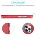 thumbnail image 4 of SaniMore for iPhone 14 Pro 6.1" Case [RFID Blocking], Camera Protection Card Slot Ultra-Thin PU Leather Magnetic Wallet Cover with Practical Bracket Shockproof Protective Shell, Red, 4 of 7