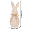 thumbnail image 2 of Faux Wicker Easter Bunny Figurines - Rattan Effect Statues With Blue Bows, Exquisite Craftsmanship, Weather-Resistant Material, Tiered Display - Rustic Easter Table, 2 of 2