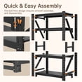 thumbnail image 3 of 4-Tier Storage Shelves,79" H Heavy-Duty Garage Shelving Unit,Adjustable Industrial Metal Shelf System,4,000lbs Capacity,Tool Organizer for Garage,Workshop,48" W*24" D*79" H,Black, 3 of 9