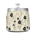 thumbnail image 7 of Yayeee Ashtray with Lid for Cigarette Smokeless Stainless Steel Home Ash Holder, Small Black Flowers, 7 of 7