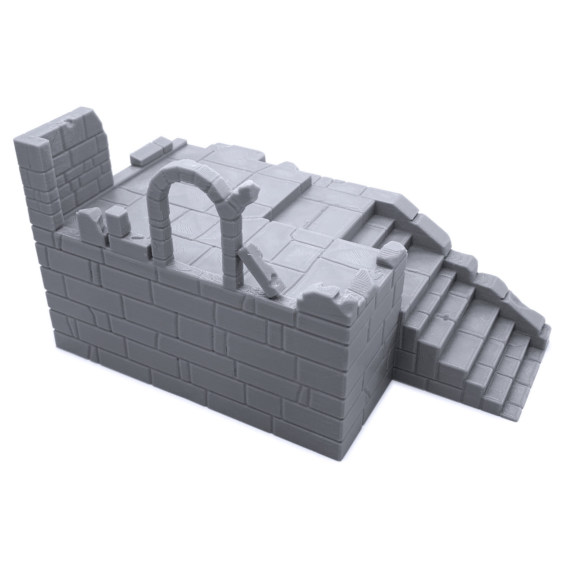 EnderToys Muri In Mattoni Stampati In 3D – Scenario Per Wargame E Giochi Di Ruolo Con Miniature 28mm (Set Da 4 Pezzi)