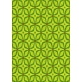 thumbnail image 1 of Ahgly Company Machine Washable Indoor Rectangle Transitional Dark Lime Green Area Rugs, 2' x 5', 1 of 7