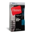 thumbnail image 4 of Men's Hanes® Originals Ultimate 3-Pack Woven Plaid Boxers Color: Blue Print Size: XXL, 4 of 4