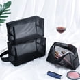 thumbnail image 1 of Dream Lifestyle Cosmetic Bag Transparent Washable Foldable Breathable Large Capacity Storage Mesh Travel Zipper Makeup Bag for Daily Use, 1 of 8