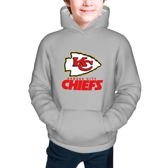 Kansas_City Team Youth Fans Hoodie Long Sleeve Sweatshirt American Football Print Casual Street Style Pullover Campus Clothing Drawstring Hoodie With Pockets Unisex