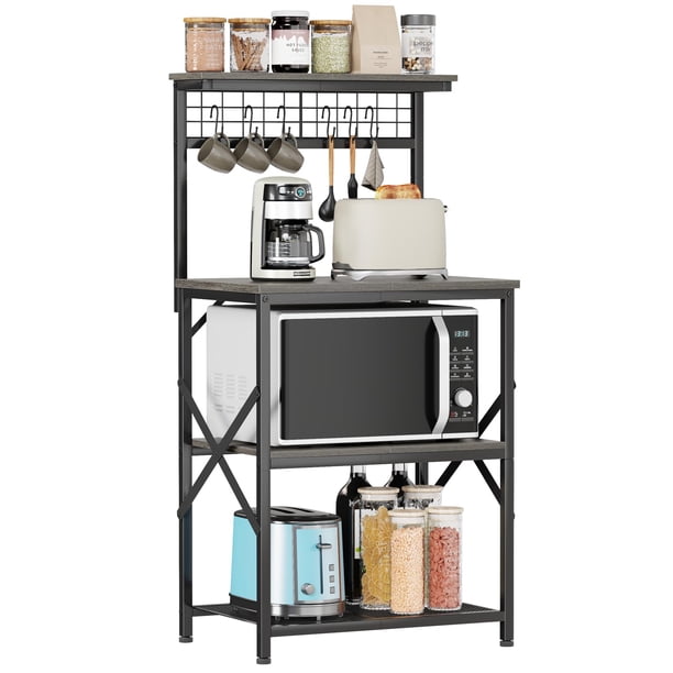 Soporte para microondas Kitchen Bakers Rack Furologee con almacenamiento