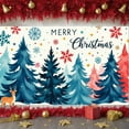 thumbnail image 5 of Watercolor Merry Christmas Banner Blue Theme Christmas Banner Reindeer Design Snowflake Decor Holiday Banner for Christmas Party Indoor Decoration Holiday Celebration, 5 of 9